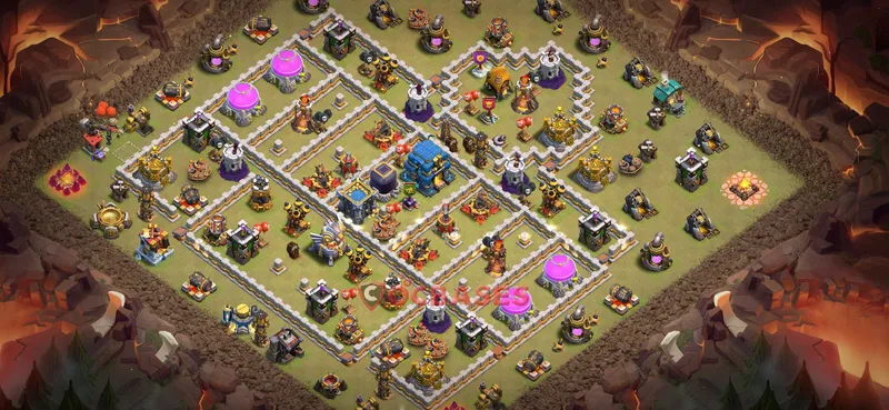 Town Hall 12 Base -war – Layout id: tpfoj base layout