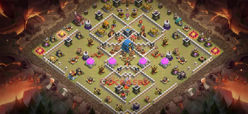 Town Hall 12 Base -war – Layout id: e3oum base layout
