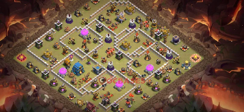 Town Hall 12 Base -war – Layout id: 09bhh base layout