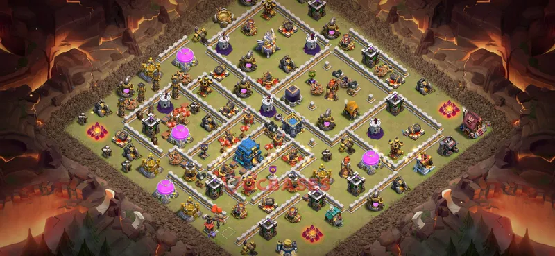 Town Hall 12 Base -war – Layout id: otm0x base layout