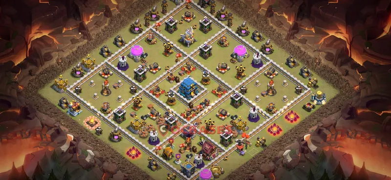 Town Hall 12 Base -war – Layout id: pupp3 base layout
