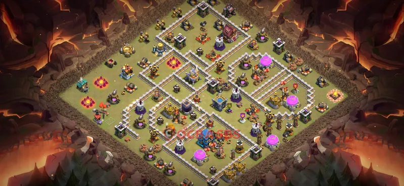 Town Hall 12 Base -war – Layout id: iwb61 base layout