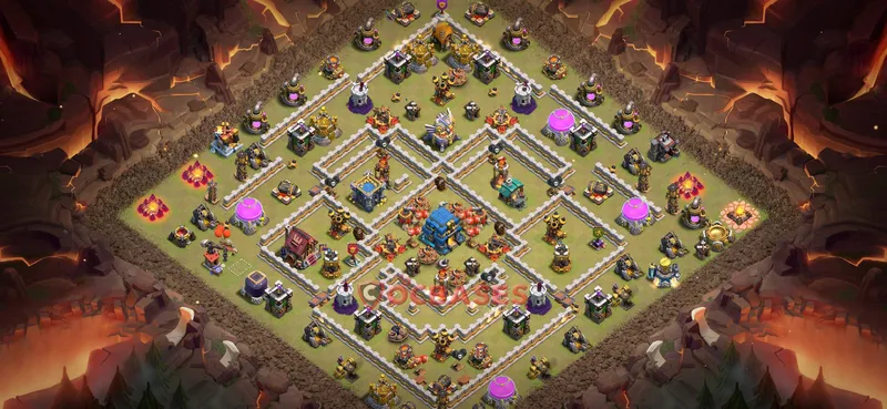 Town Hall 12 Base -war – Layout id: isc1f base layout