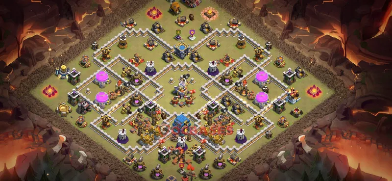 Town Hall 12 Base -war – Layout id: xz3f8 base layout