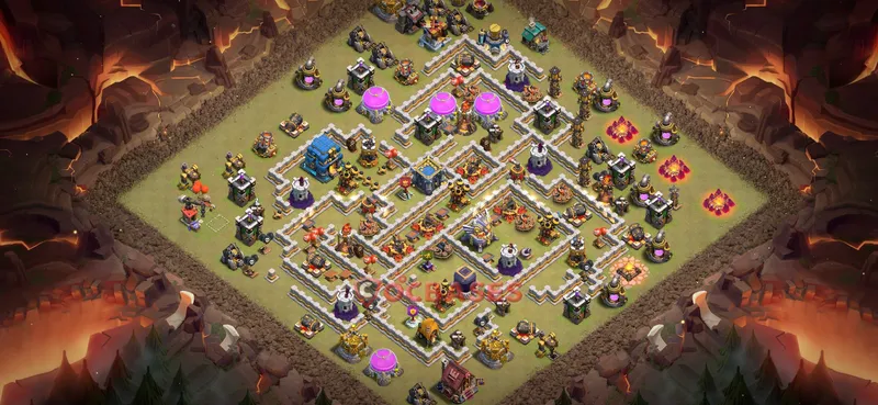 Town Hall 12 Base -war – Layout id: 95bso base layout