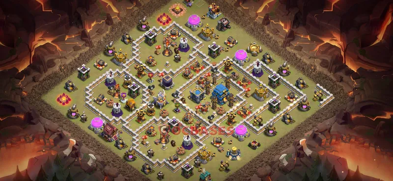 Town Hall 12 Base -war – Layout id: rhzet base layout