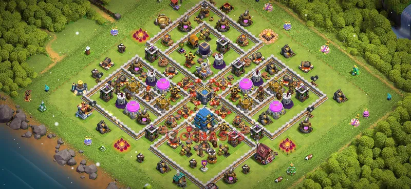Town Hall 12 Base -farming – Layout id: oodhq base layout