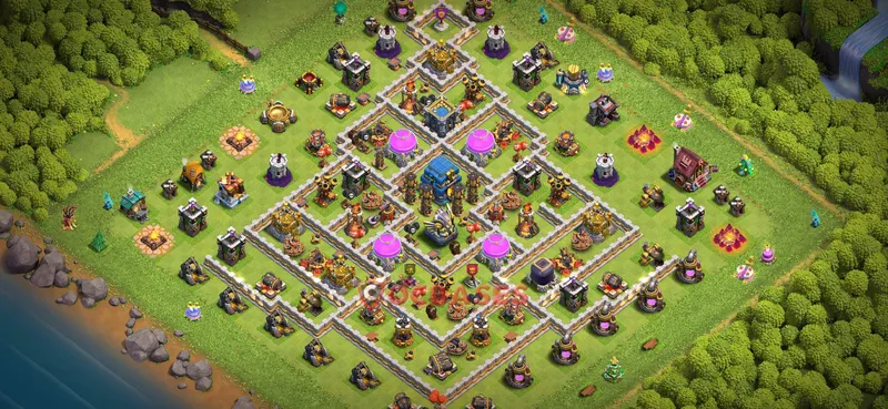 Town Hall 12 Base -farming – Layout id: 435q1 base layout