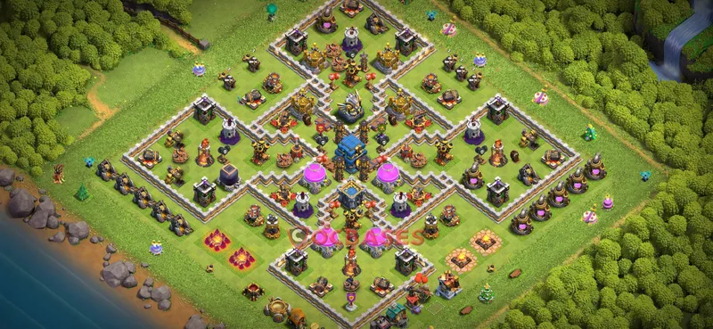 Town Hall 12 Base -farming – Layout id: omnql base layout