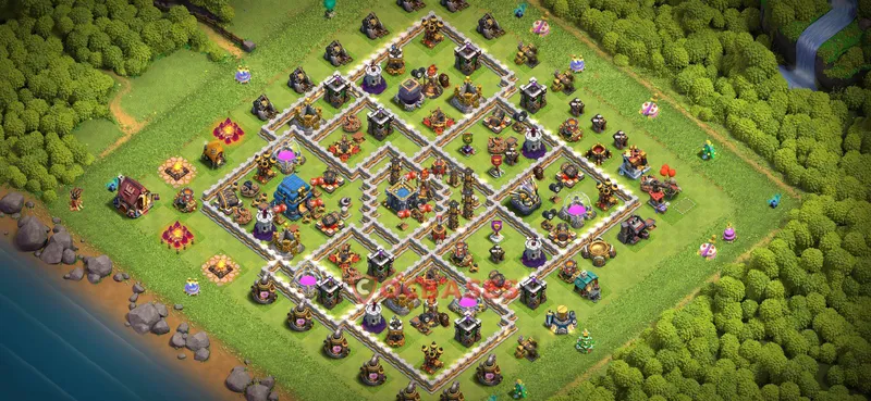 Town Hall 12 Base -farming – Layout id: 4d1rb base layout