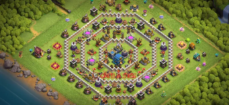 Town Hall 12 Base -farming – Layout id: 1wcf6 base layout