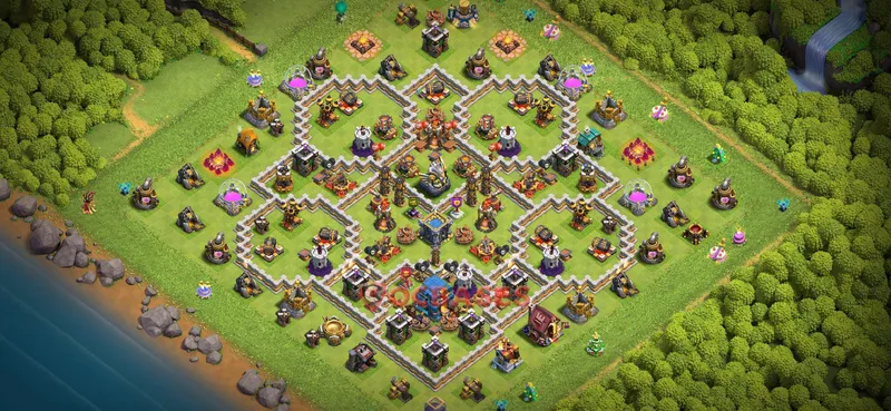 Town Hall 12 Base -trophy – Layout id: 0eofi base layout
