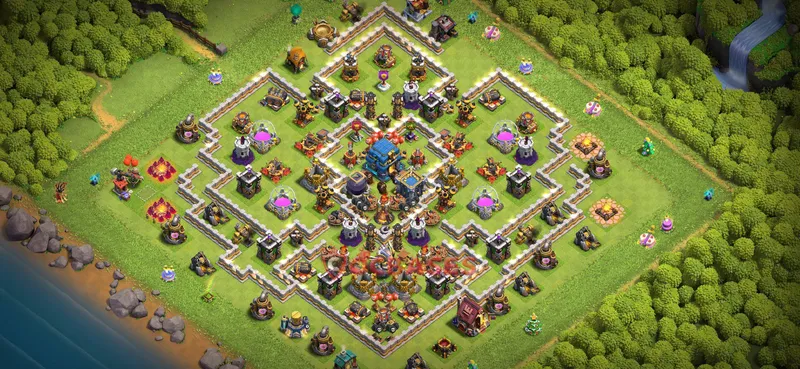 Town Hall 12 Base -trophy – Layout id: vgyv1 base layout