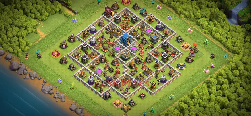 Town Hall 12 Base -trophy – Layout id: 6npga base layout
