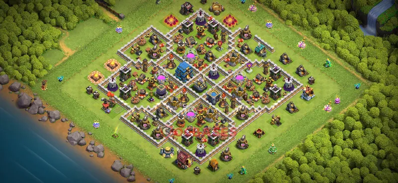 Town Hall 12 Base -trophy – Layout id: xpwr5 base layout