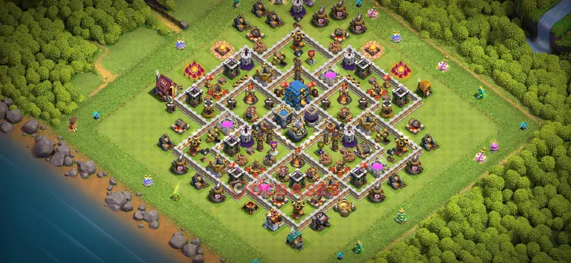 Town Hall 12 Base -trophy – Layout id: yxter base layout