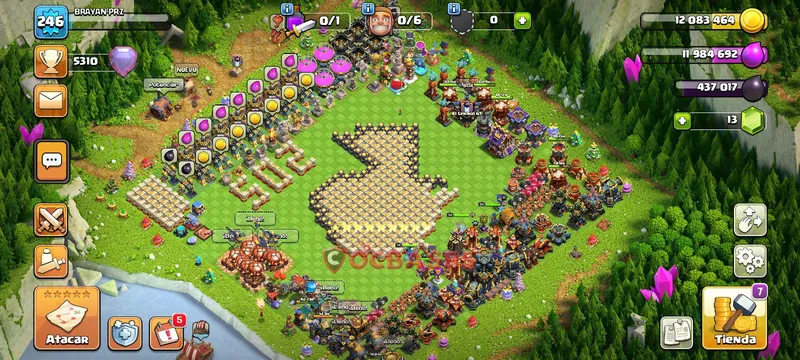 Town Hall 17 Base -progress base – Layout id: r7k5p base layout
