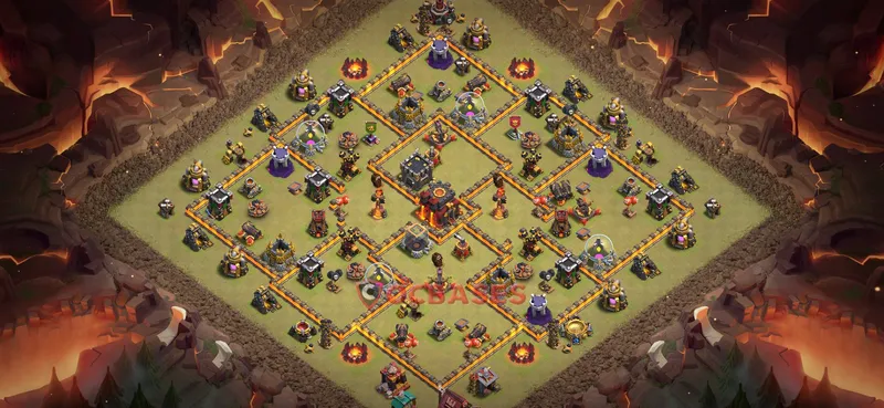 Town Hall 10 Base -war – Layout id: lizfg base layout
