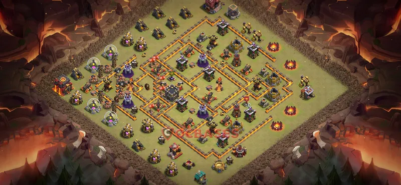 Town Hall 10 Base -war – Layout id: 81pwi base layout