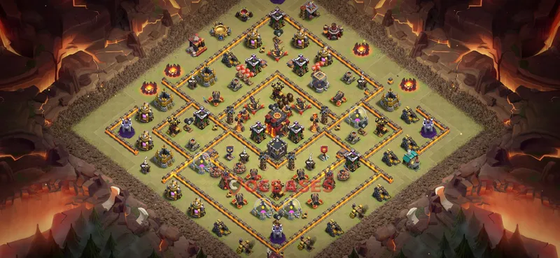 Town Hall 10 Base -war – Layout id: 343kh base layout
