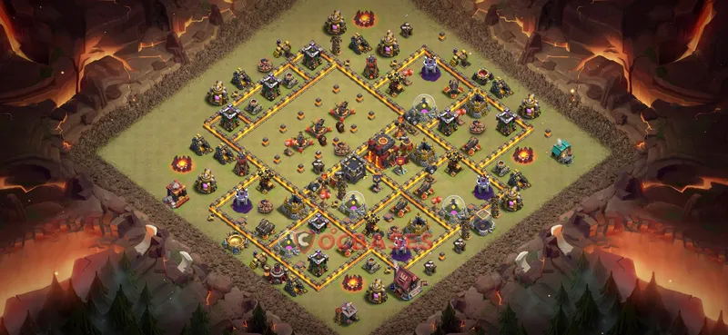 Town Hall 10 Base -war – Layout id: s6kbz base layout