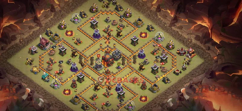 Town Hall 10 Base -war – Layout id: 02k6q base layout