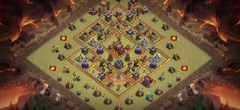 Town Hall 10 Base -war – Layout id: 3epu4 base layout