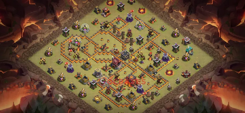 Town Hall 10 Base -war – Layout id: r1zzn base layout