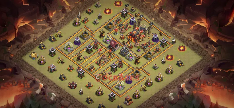 Town Hall 10 Base -war – Layout id: byr1m base layout
