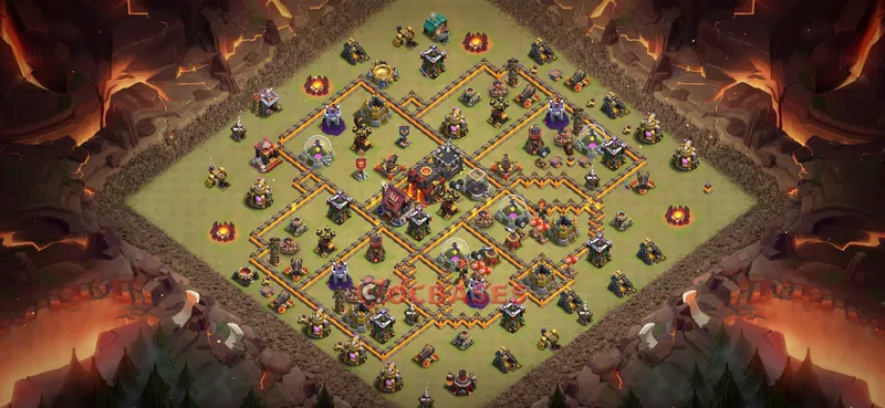 Town Hall 10 Base -war – Layout id: qq91j base layout