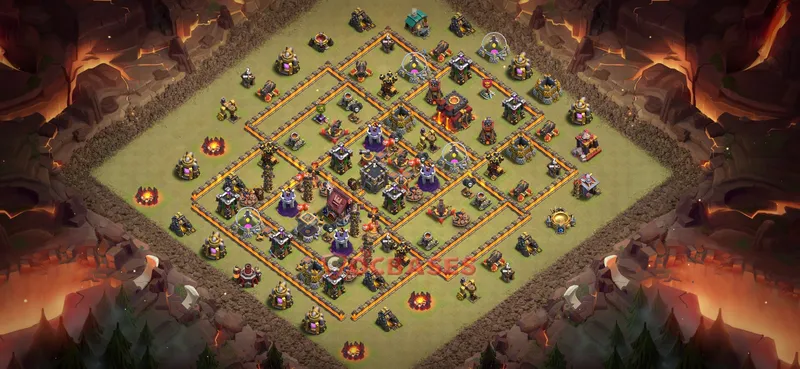 Town Hall 10 Base -war – Layout id: iwei5 base layout