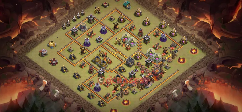 Town Hall 10 Base -war – Layout id: 48q0v base layout
