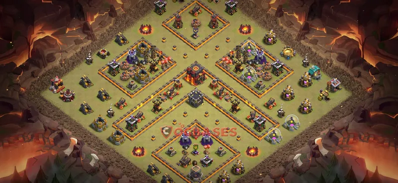 Town Hall 10 Base -war – Layout id: e9pbg base layout