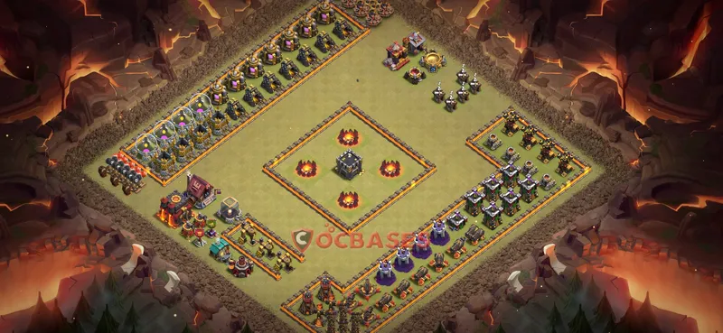 Town Hall 10 Base -war – Layout id: jsiah base layout