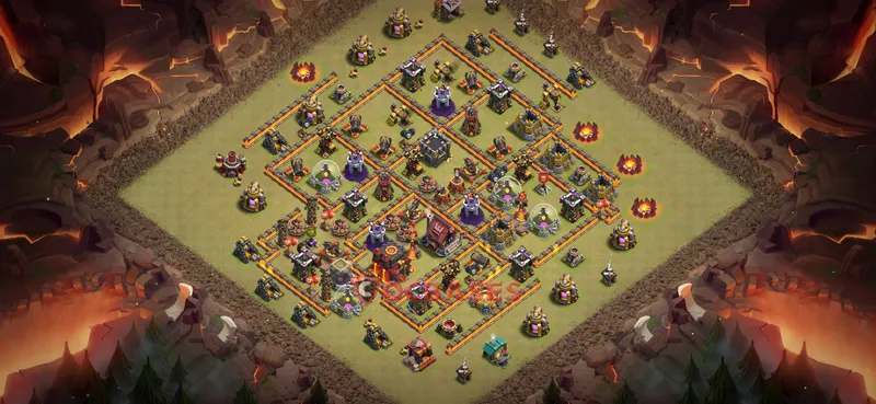 Town Hall 10 Base -war – Layout id: mng4o base layout