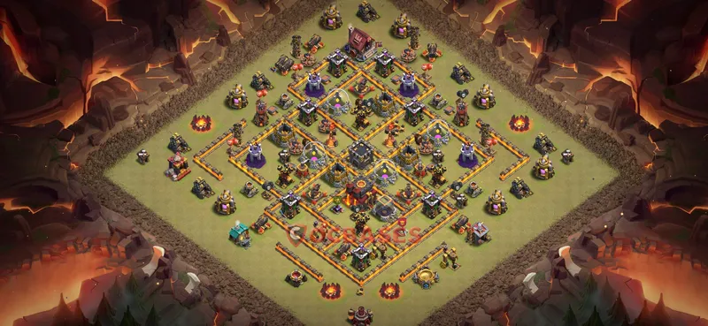 Town Hall 10 Base -war – Layout id: vvamc base layout