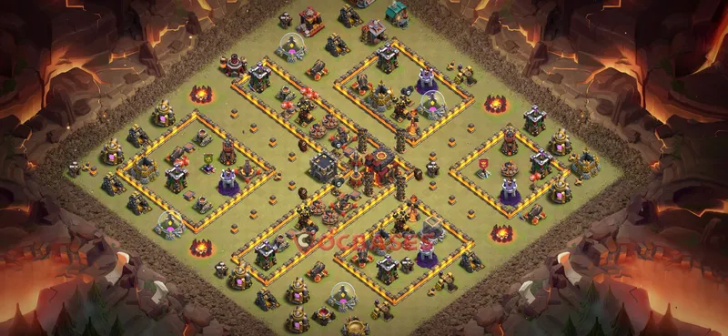 Town Hall 10 Base -war – Layout id: 3mqeu base layout