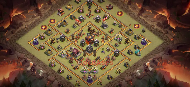 Town Hall 10 Base -war – Layout id: c4ion base layout
