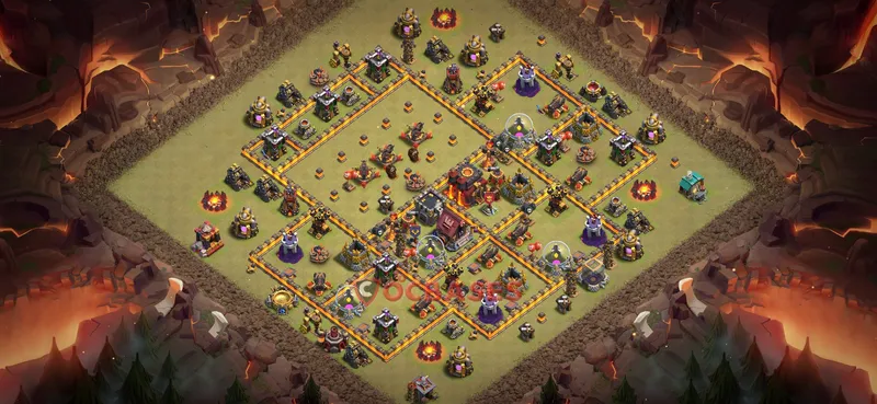 Town Hall 10 Base -war – Layout id: nzpcf base layout