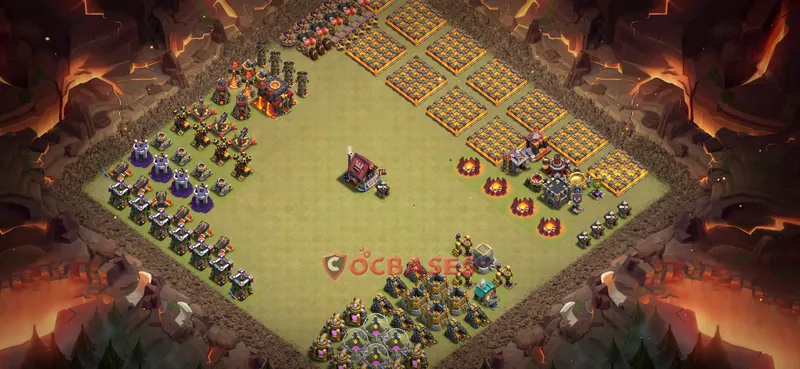 Town Hall 10 Base -war – Layout id: p06ww base layout