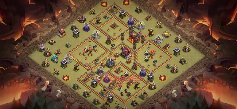 Town Hall 10 Base -war – Layout id: inri8 base layout