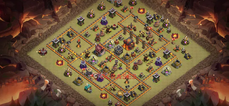 Town Hall 10 Base -war – Layout id: rb4hx base layout