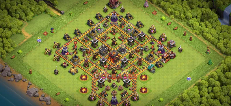 Town Hall 10 Base -farming – Layout id: tsqp2 base layout