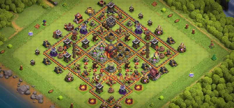 Town Hall 10 Base -farming – Layout id: g61j7 base layout