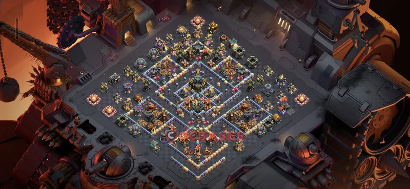 Town Hall 17 Base -hybrid – Layout id: 3bl0i base layout