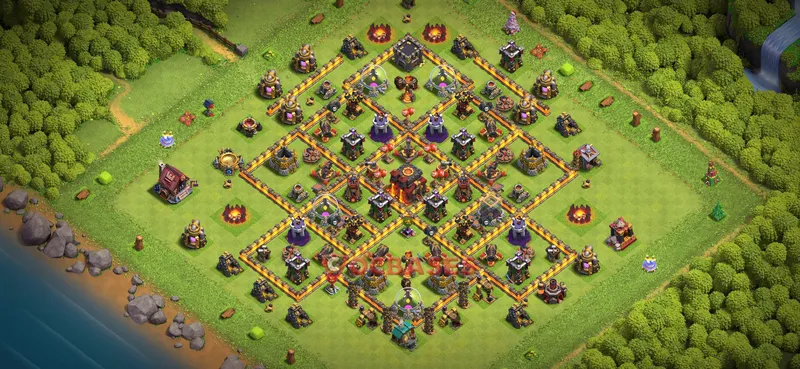 Town Hall 10 Base -farming – Layout id: tieot base layout