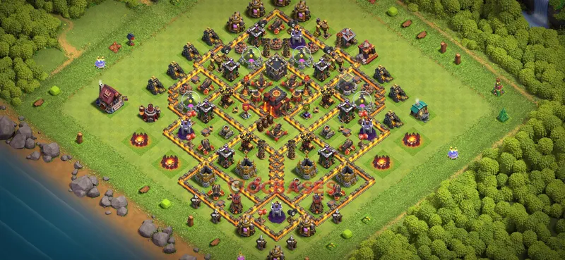 Town Hall 10 Base -farming – Layout id: frwpt base layout