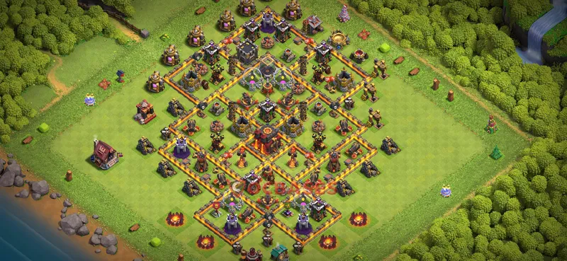 Town Hall 10 Base -farming – Layout id: cmfdr base layout