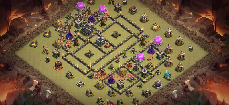 Town Hall 9 Base -war – Layout id: chjof base layout