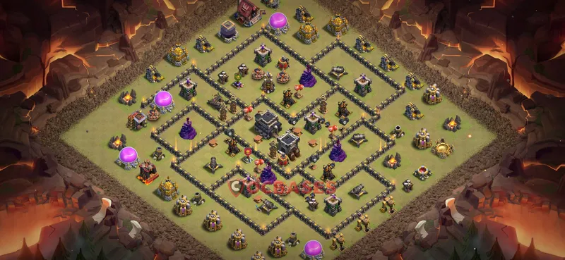 Town Hall 9 Base -war – Layout id: mj0l2 base layout